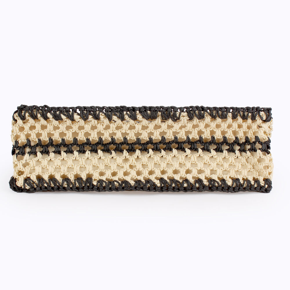 Vacation Style Woven Stripe Hollowed-Out Mixed Color Woven Raffia Women's Square Bag h5Picture4