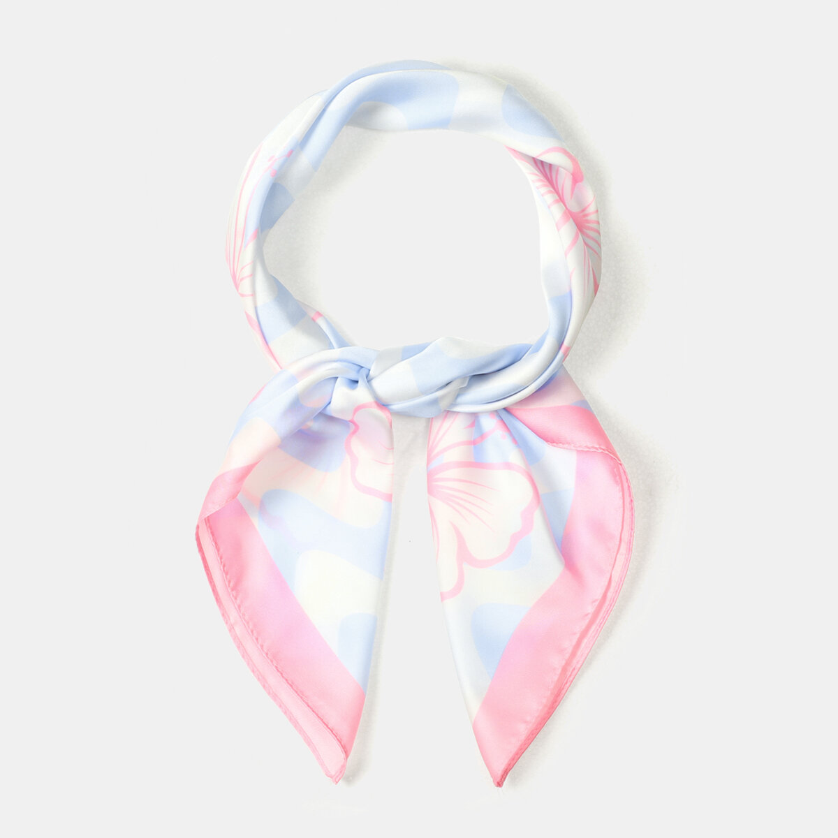 Romantic Series Sweet Stripe Mixed Color Clover Polyester Summer Scarves 2