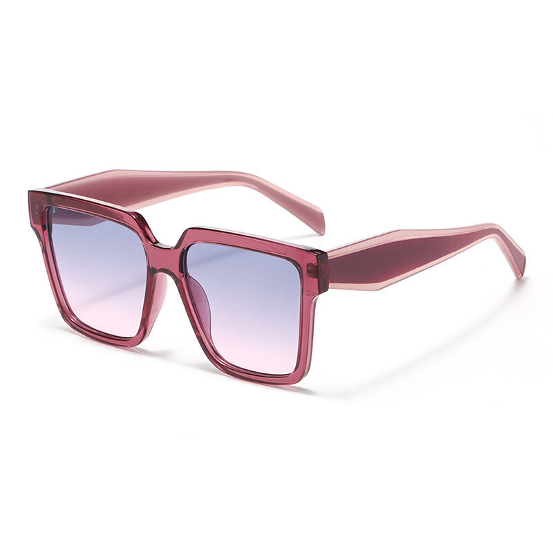 Simple Series Retro Leopard Print Mixed Color Gradient Color Sunglasses