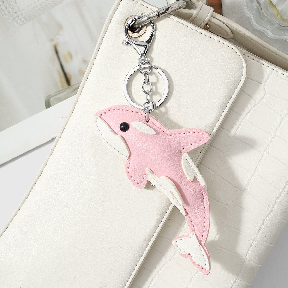 Simple Series Cute Cartoon Mixed Color Marine Animals Leather Bag Charms h5 Picture4