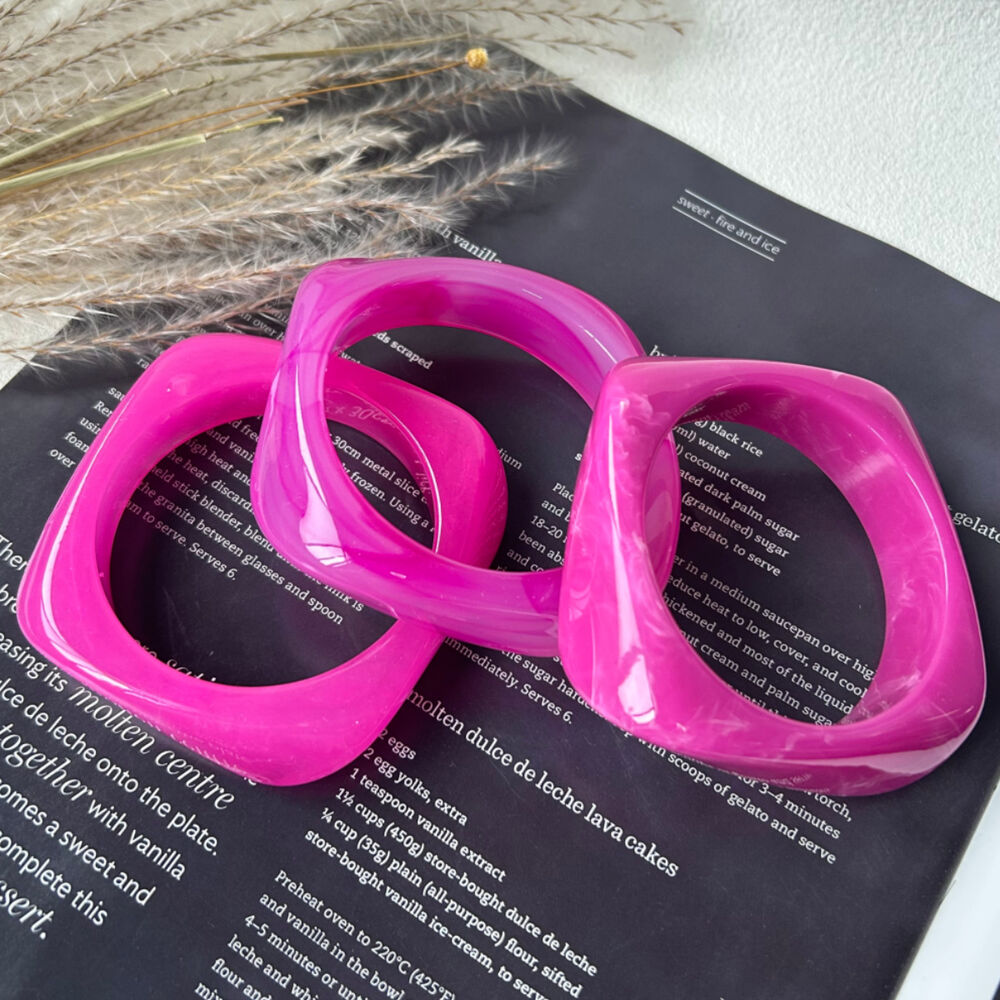 Gradient Color Resin Women's Bangles h5Picture2