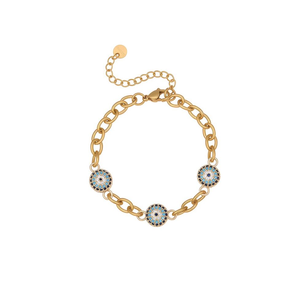 Simple Series Daily Circle Stainless Steel Waterproof Gold Color Women's Jewelry Sets Picture5