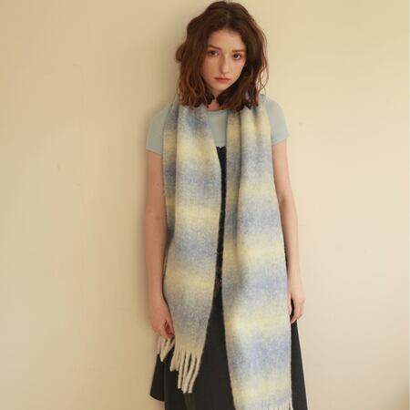 Einfache Serie, Tägliche Quastenschals, Gemischte Farben, Farbverlauf, Woll-Polyester-Mischung, Winterschals