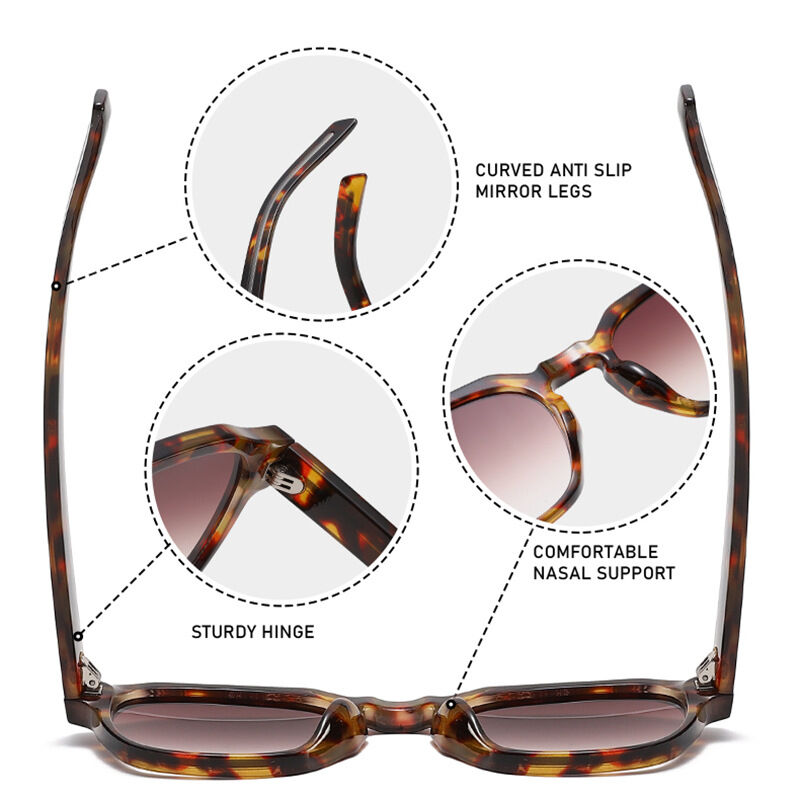 Simple Series Sonnenbrille in Unifarben mit Leopardenmuster und Farbverlauf h5 Bild3