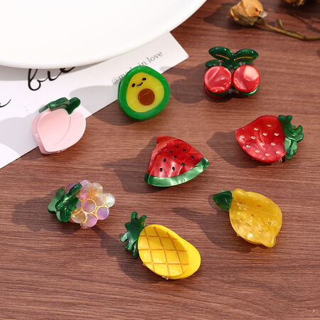 Simple Series Cute Fruit Cartoon Cherry Acetate Hair Claws