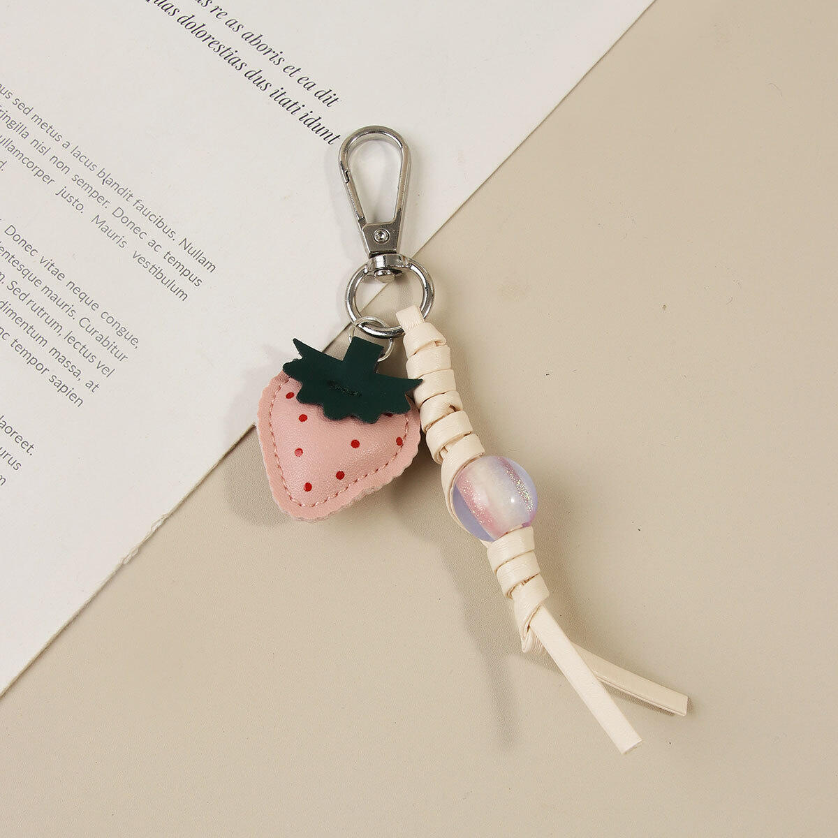Simple Series Sweet Fruit Twist Mixed Color Premium Quality Pu Bag Charms 