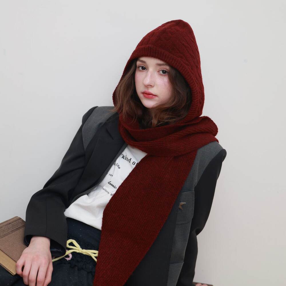 Simple Series Retro Solid Color Wool Earflap Hat