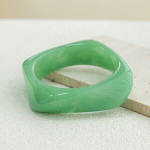 Gradient Transparent Color Resin Women's Bangles h5