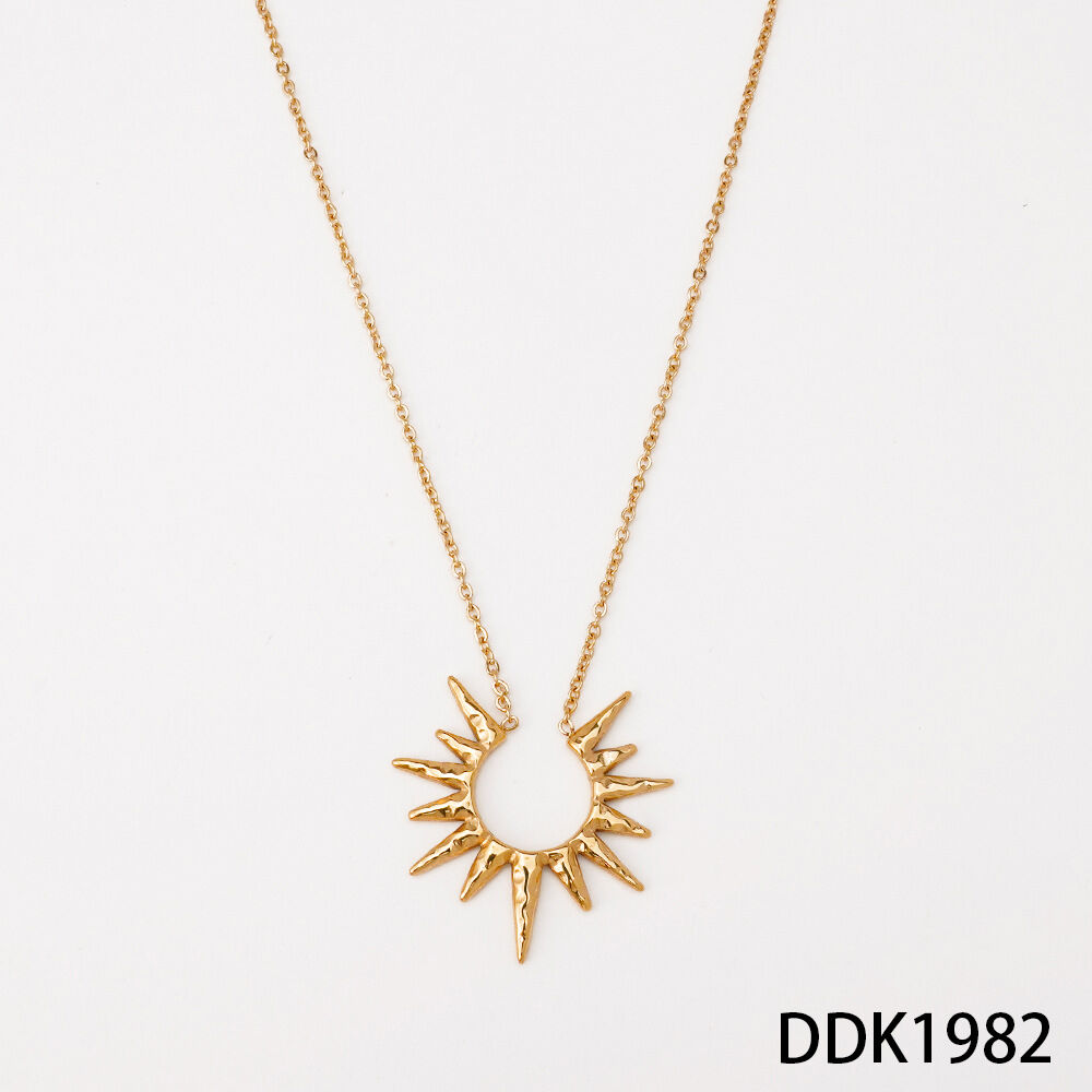 Simple Sun Stainless Steel Waterproof Women's Pendant Necklaces