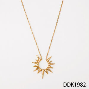 Simple Sun Stainless Steel Waterproof Women's Pendant Necklaces h5