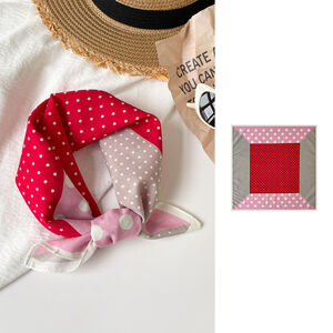 Bufandas de verano para mujer de algodón con estampado sencillo de lunares en colores variados. h5