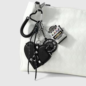 Simple Series Retro Heart Cross Wings Leather Bag Charms h5 Picture5