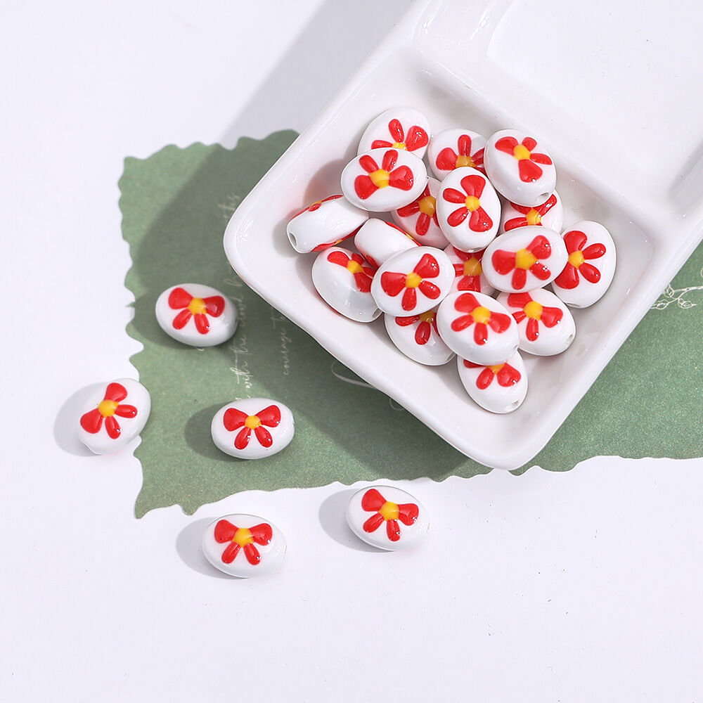 1 Piece Cute Animal Cartoon Ceramics Jewelry Beads