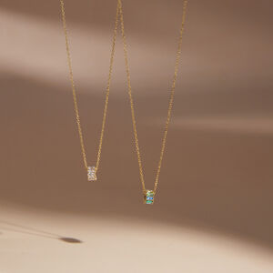 Simple Circle Stainless Steel Waterproof Gold Color Zircon Women's Pendant Necklaces h5 Picture4