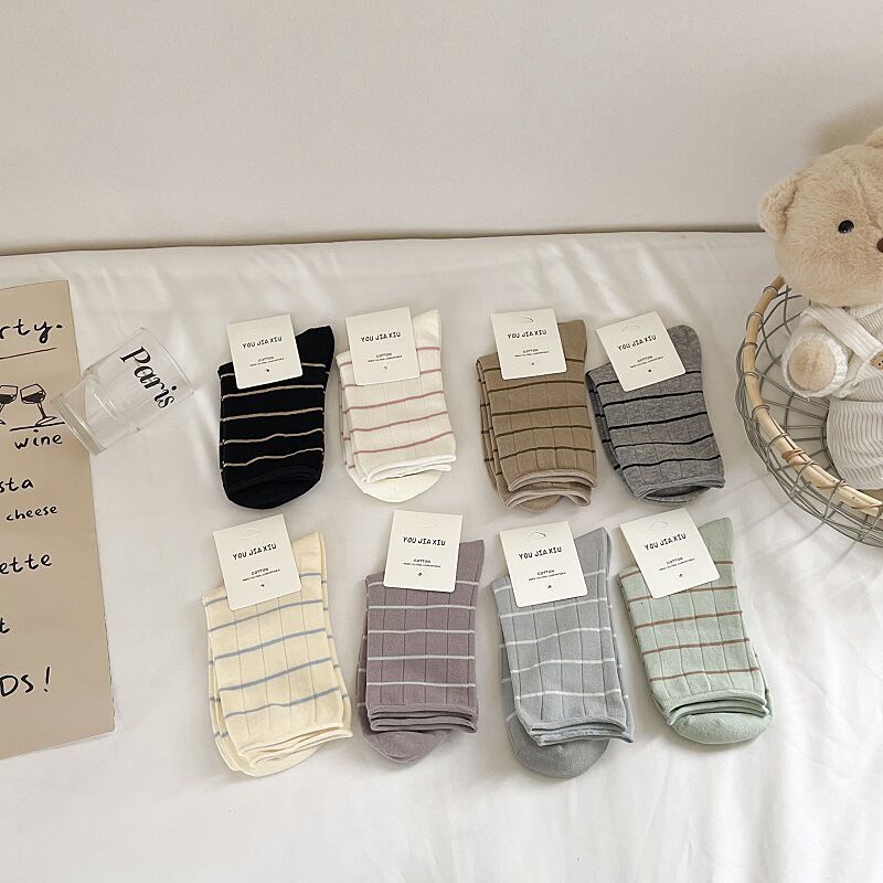 Basic Stripes Mid-Calf Socks