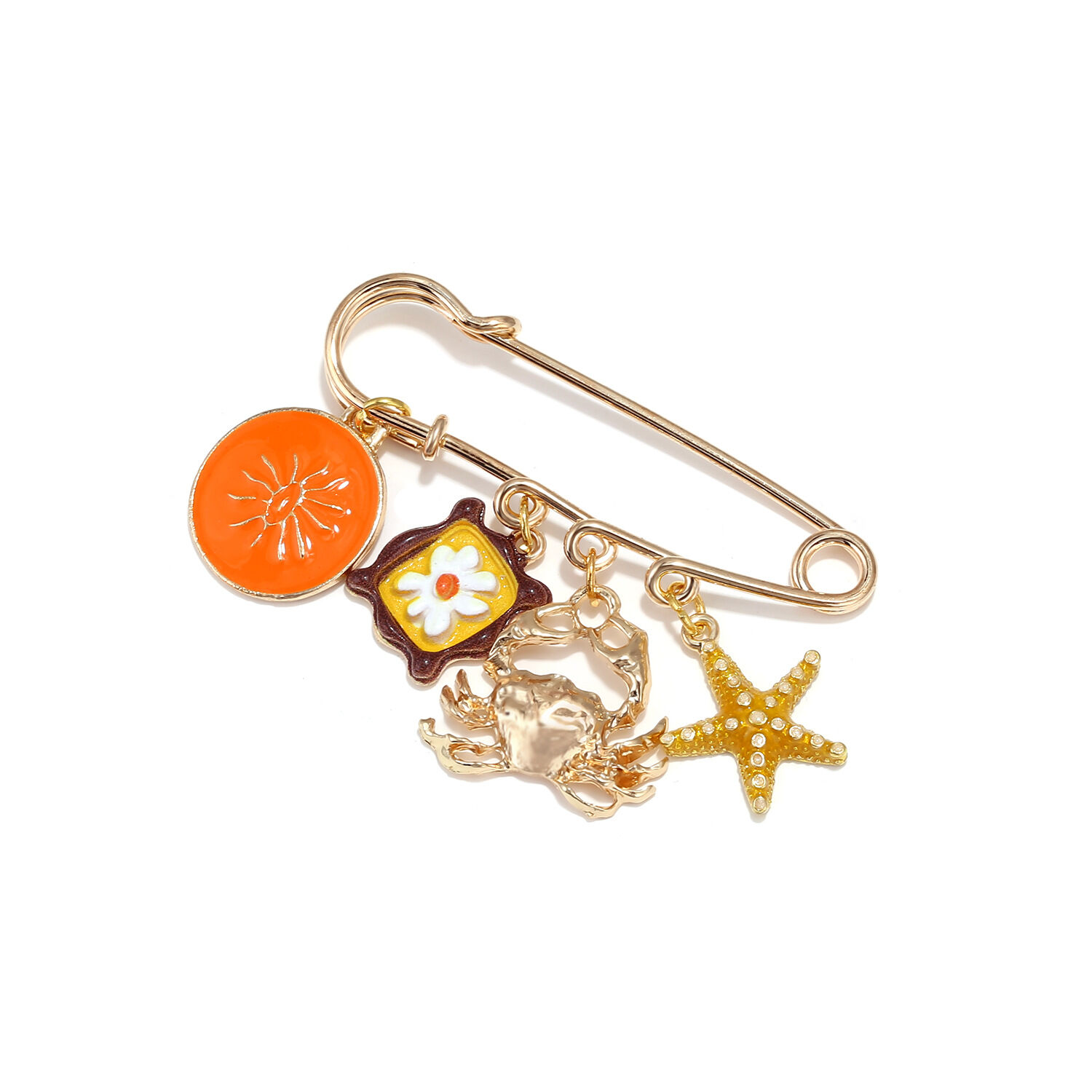 Simple Series Natural Flower Animal Oceanic Style Starfish Alloy Brooches 2