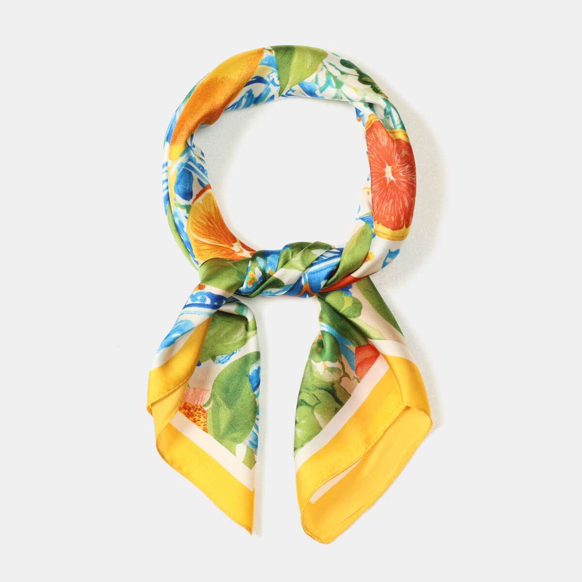 Simple Series Natural Fruit Leaf Polyester Summer Scarves 2