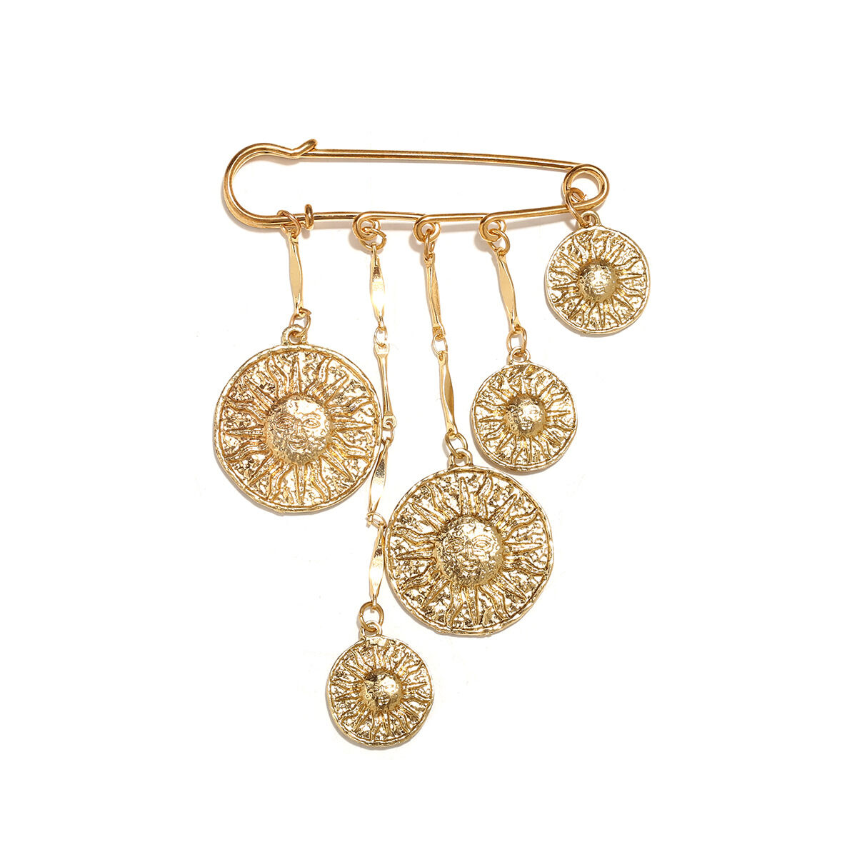 Luxurious Series Sun Tassel Alloy Brooches 2