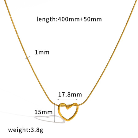 Sweet Heart Stainless Steel Waterproof Gold Color Women's Earring Sets