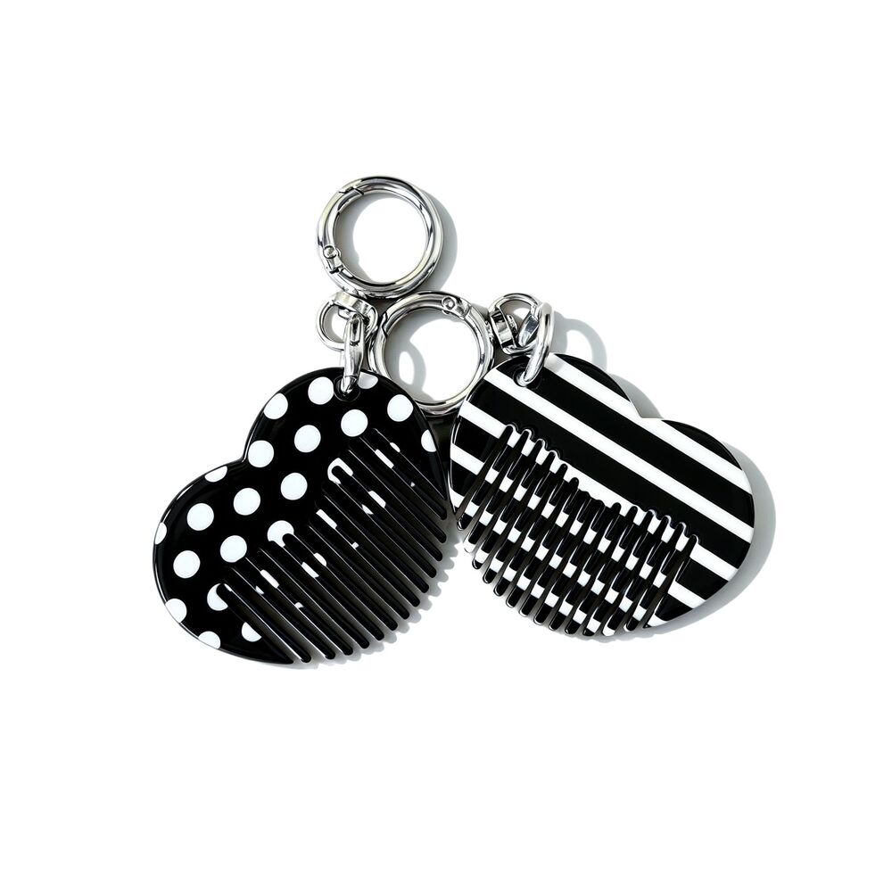 Heart-Shaped Keychain Mini Comb h5Picture2