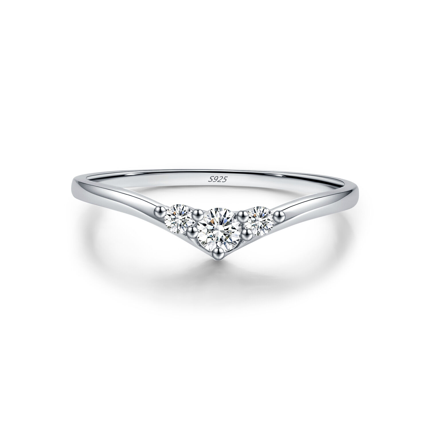 Luxurious Series Simple Crown S925 Rhodium Plating Moissanite Women's Moissanite Rings Picture4