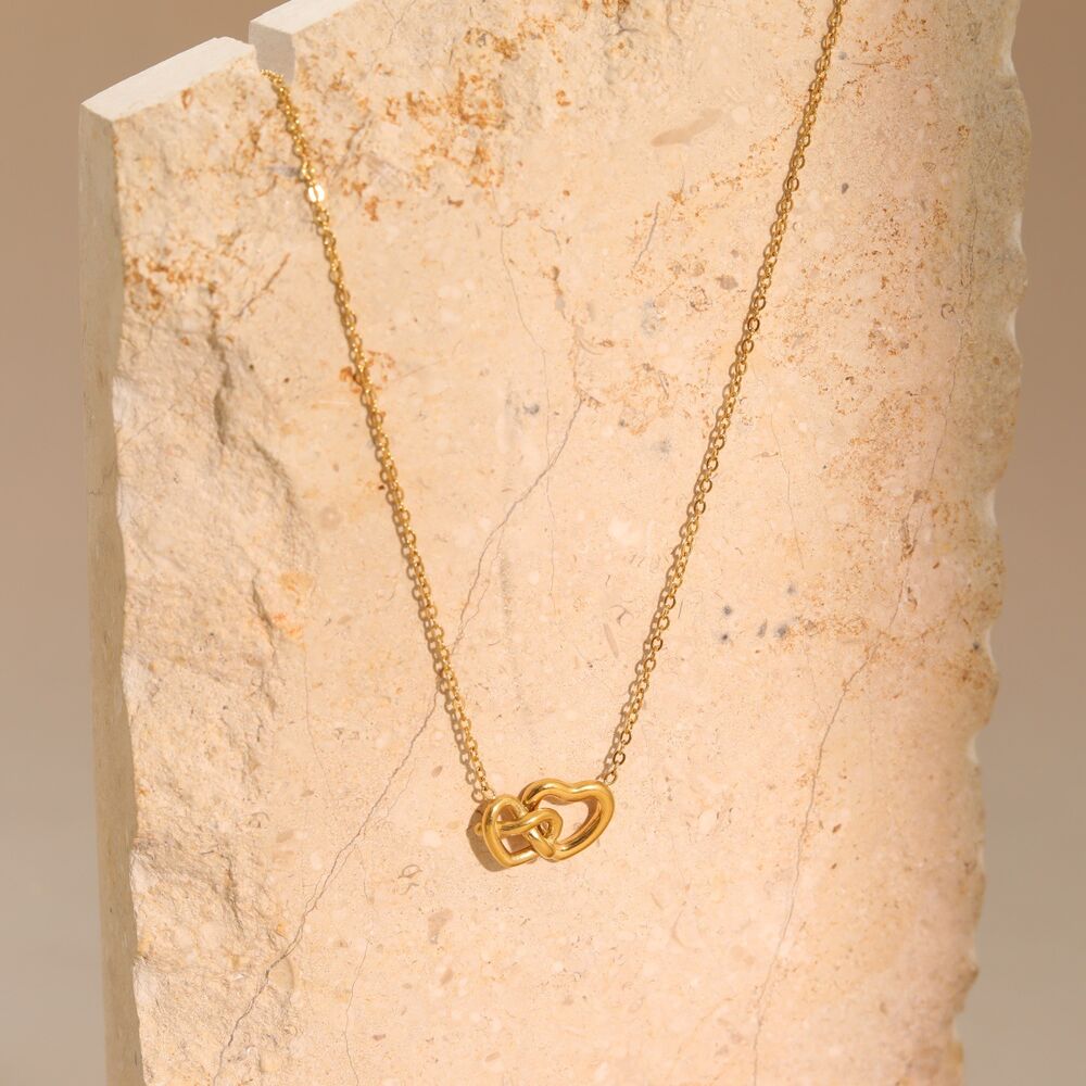 Simple Series Daily Heart Chain Stainless Steel Waterproof Gold Color Women's Chain Necklaces Picture3