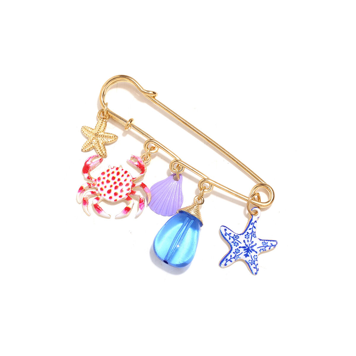 Vacation Oceanic Style Starfish Resin Brooches h5 Picture4