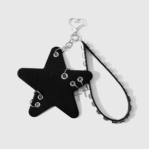 Simple Series Retro Cross Star Rivet Leather Bag Charms h5