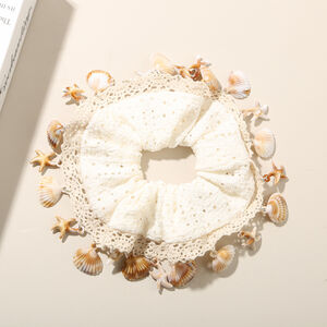 Ethnic Series Bohemian Oceanic Style Shell Starfish Fabric Scrunchies h5