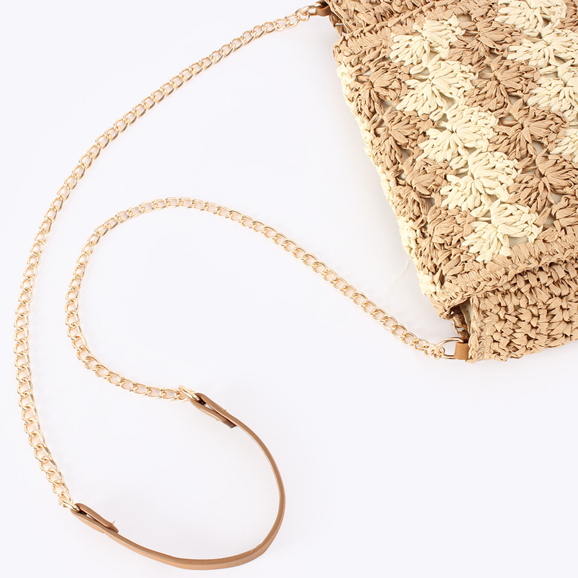 Casual Style Woven Mixed Color Woven Raffia Women's Square Bag h5Picture3