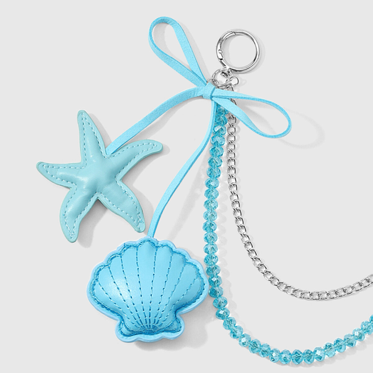 Simple Series Daily Bow Knot Beads Starfish Leather Bag Charms h5 Picture5