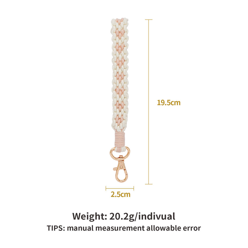 Romantic Series Simple Heart Woven Cotton Phone Chain