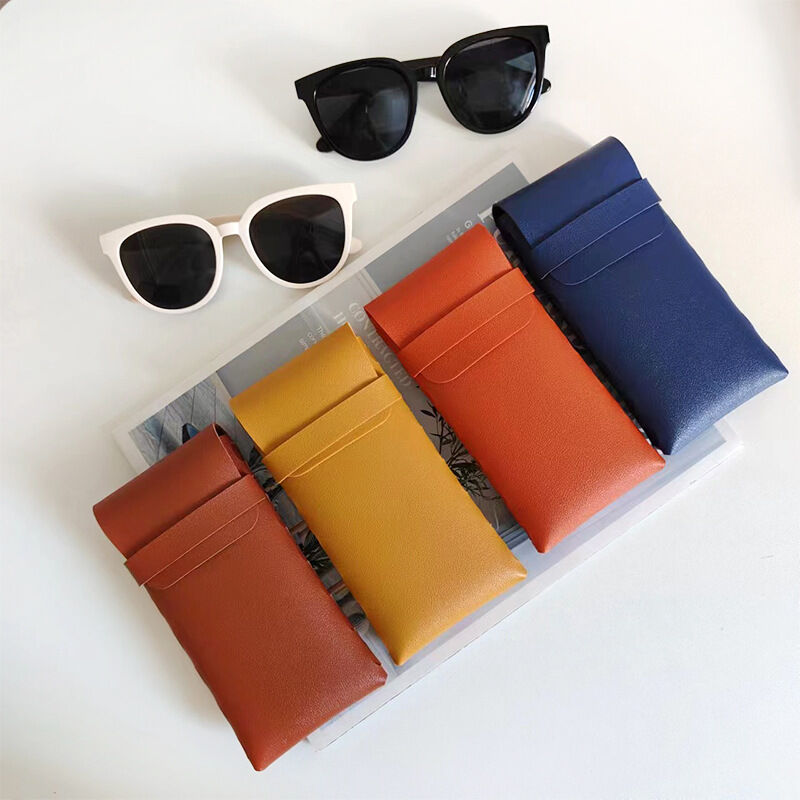 Simple Series Daily Solid Color Pu Sunglasses Storage Bags h5 Picture3