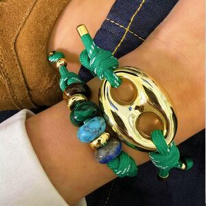 Irregular Shape Beads Resin Women's Braided Bracelets h5 Picture2