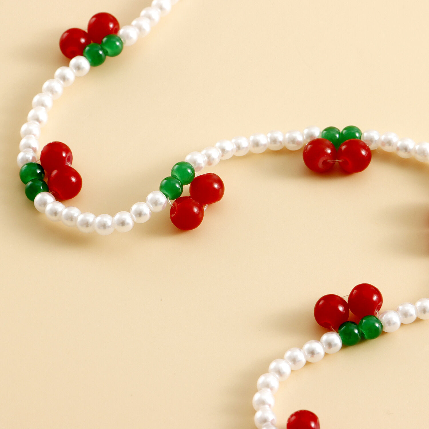 Simple Series Sweet Beads Cherry Metal Women's Waist Chains Picture2