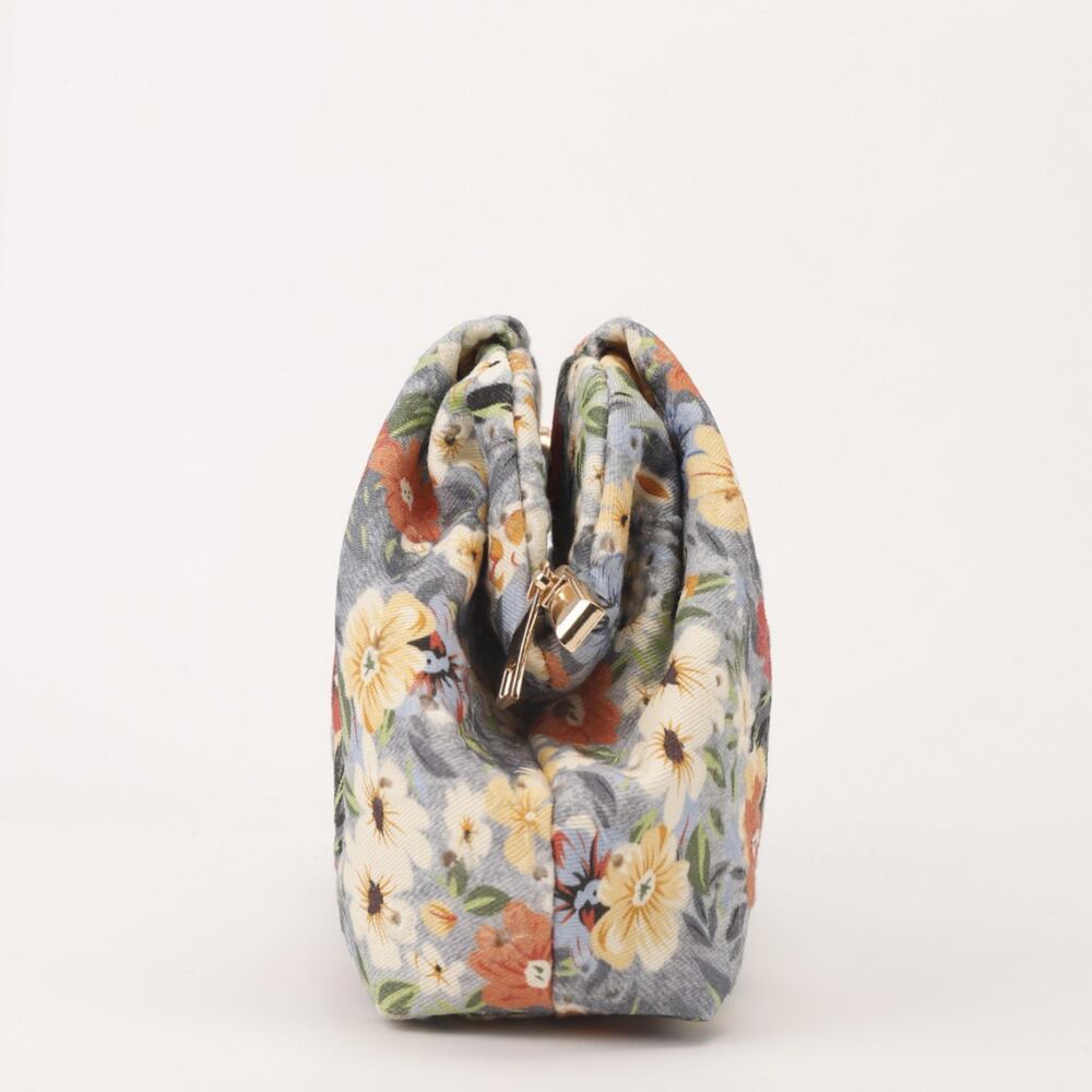 Evening Style Printed Flower Fabric Women's Square Bag h5Picture4