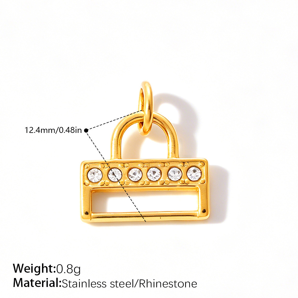 Simple Diy Irregular Shape Heart Bow Knot Crown Boots Stainless Steel Waterproof Gold Color Pendants h5Picture2
