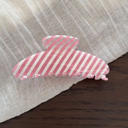 Einfache Serie, täglich gestreifte Haarspangen aus Acetat in verschiedenen Farben