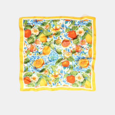 Einfache Serie, Sommerschals aus Polyester mit natürlichem Fruchtblattmuster