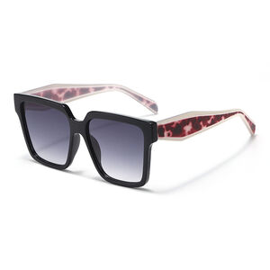 Simple Series Retro Leopard Print Mixed Color Gradient Color Sunglasses h5 Picture2