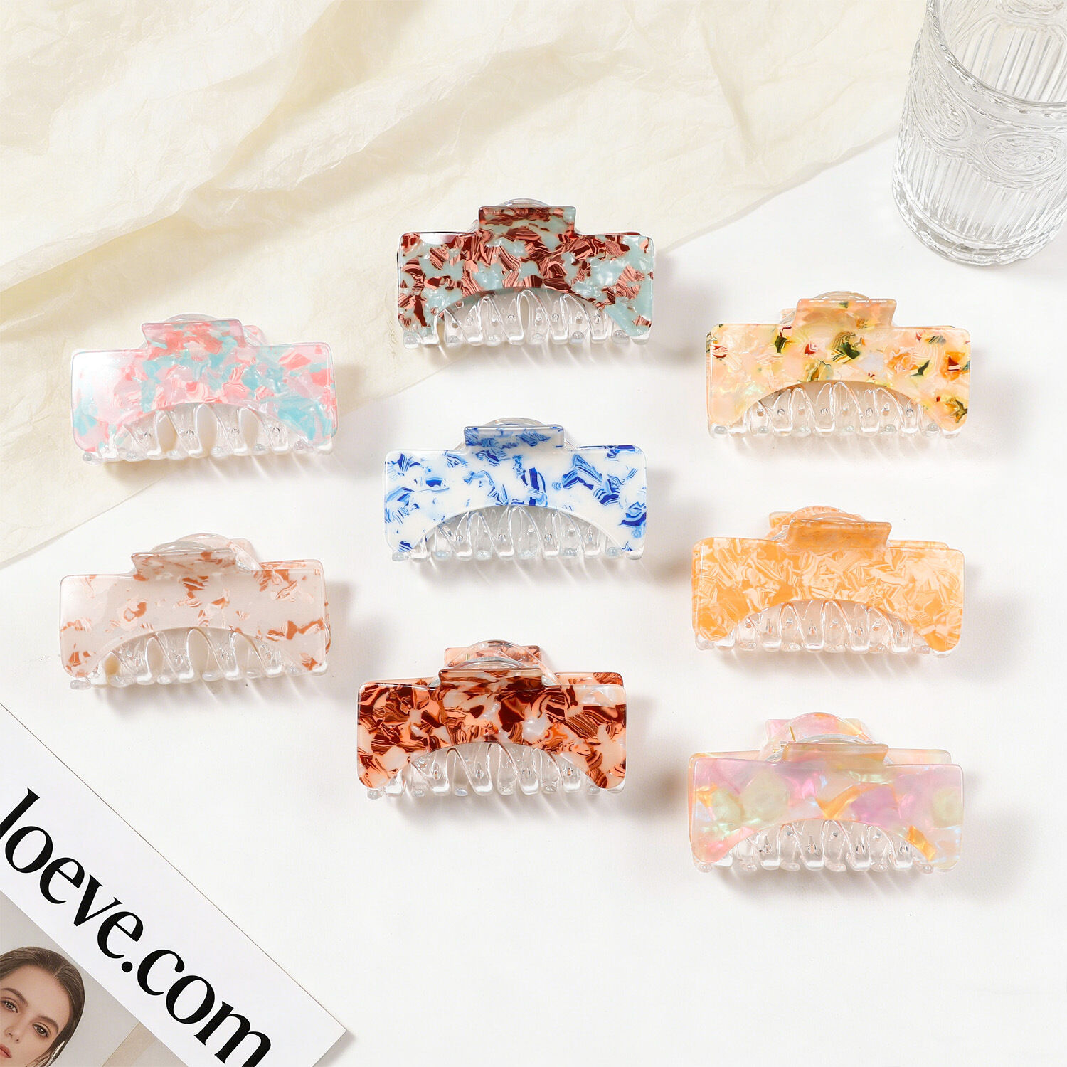 Simple Series Daily Gradient Color Pvc Hair Claws