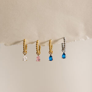 Simple Droplet Stainless Steel Waterproof Gold Color Zircon Women's Drop Earrings h5 Picture4