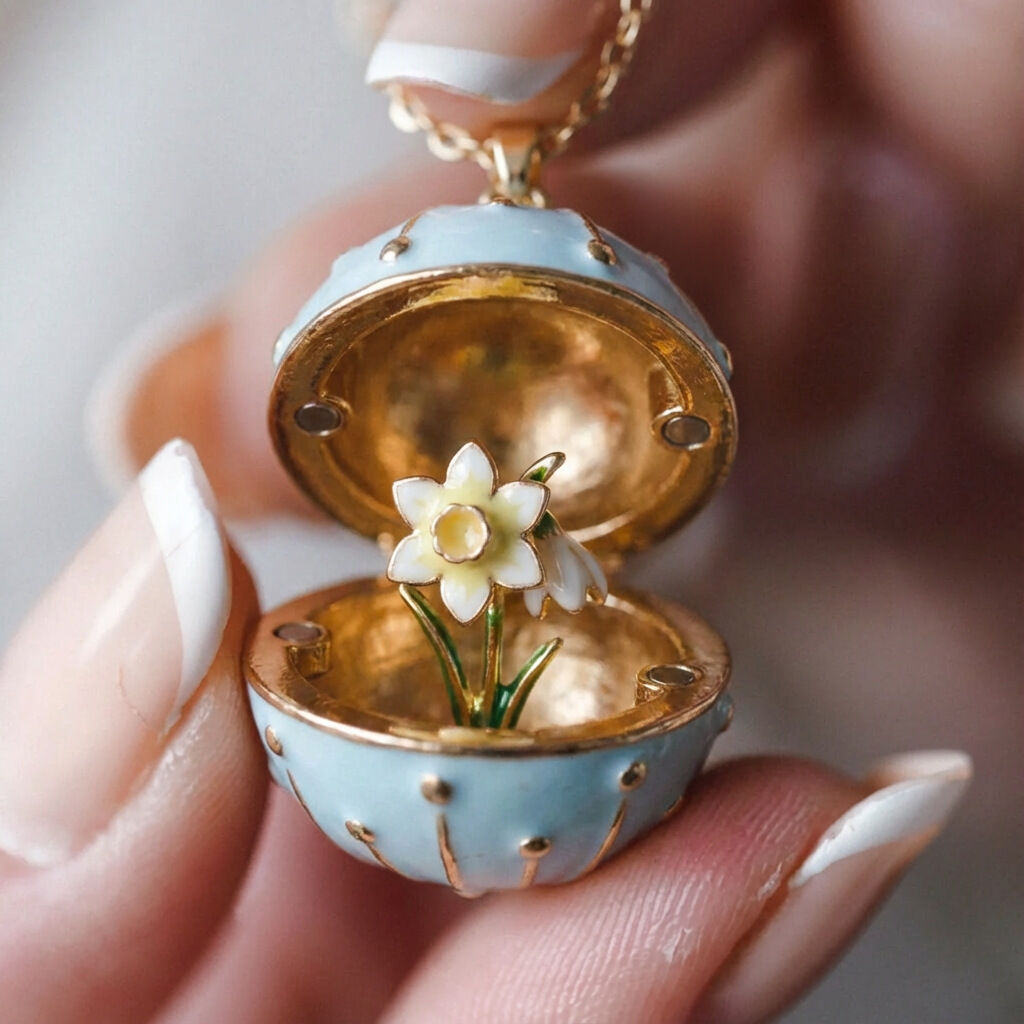 Romantic Series Cute Flower Copper Gold Color  Women's Pendant Necklaces 2