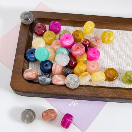 1 Piece Gradient Color Acrylic Jewelry Beads
