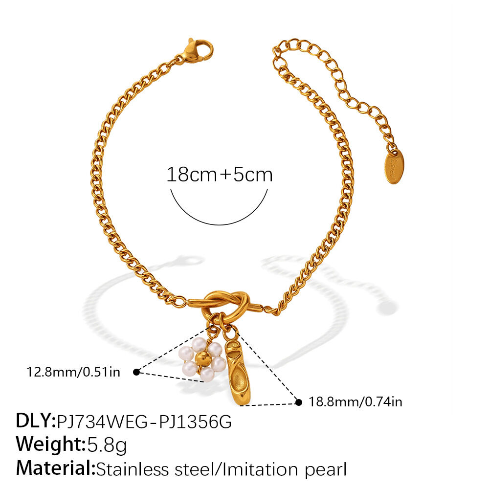 Daily Flower Irregular Shape Butterfly Moon Stainless Steel Waterproof   Gold Color  Women's Jewelry Sets h5 