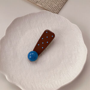 Simple Series Retro Heart Polka Dots Plastic Hair Clips h5