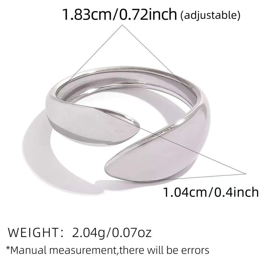 Simple Series Daily Irregular Shape Stainless Steel Waterproof Ring Sets