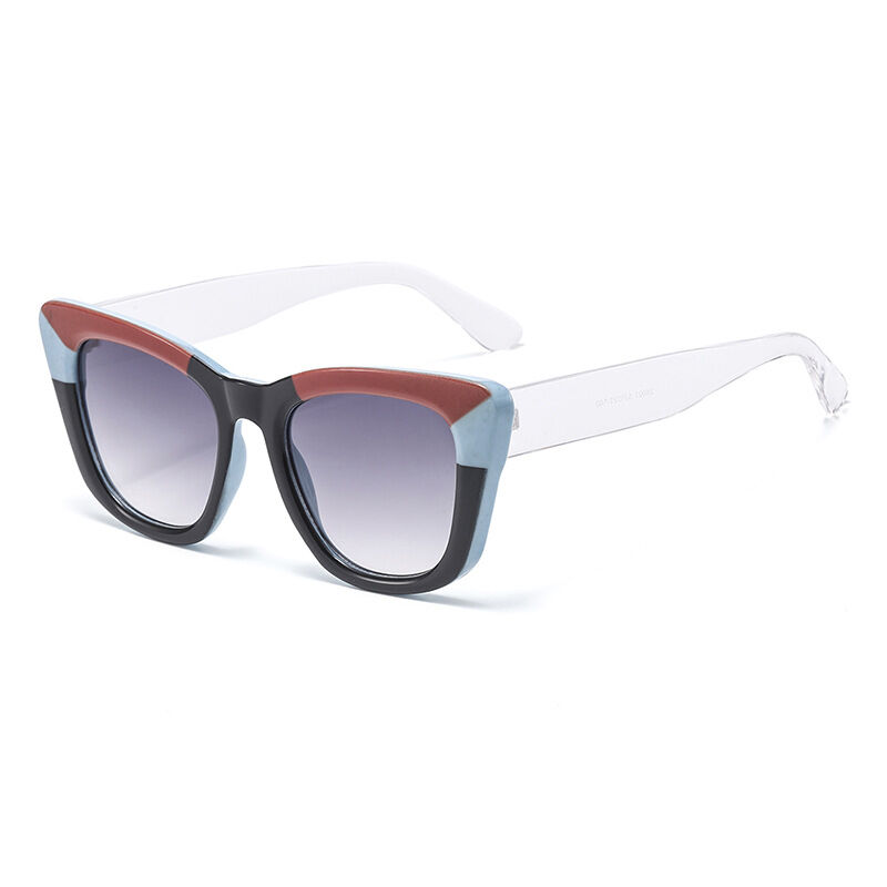 Simple Series Retro Leopard Print Mixed Color Gradient Color Unisex Sunglasses Picture3