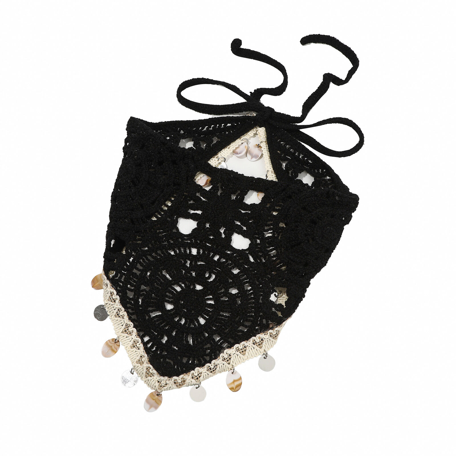 Ethnic Series Vacation Oceanic Style Tassel Hollowed-Out Shell Polyester Hair Bands 