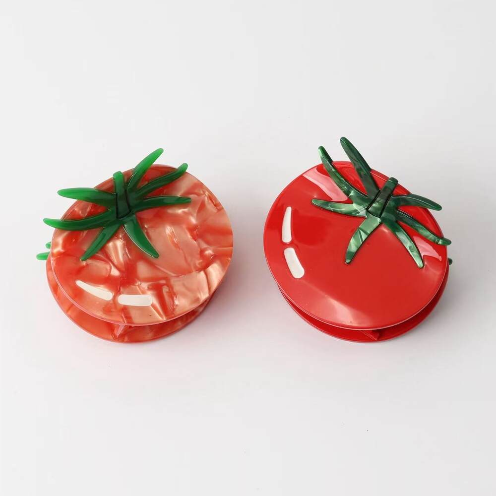 Simple Series Cute Vegetable Solid Color Cartoon Plant Acetate Hair Claws h5Picture3